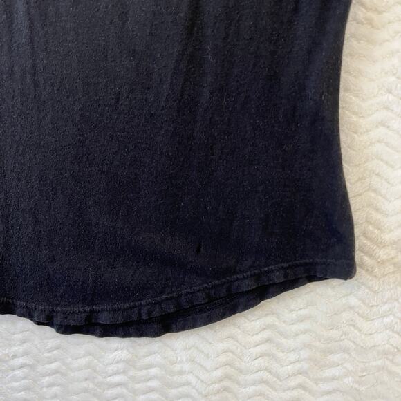 Vintage Harley Davidson Black Thrash Distressed Grunge Graphic Shirt Women Large - Picture 5 of 9